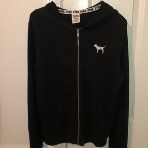 VS PINK black Zip up hoodie